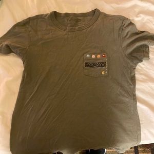 AMERICAN EAGLE OUTFITTERS PAC-MAN POCKET T-SHIRT XS Green